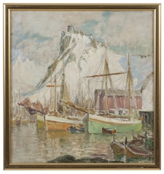 In the Harbour, Svolvaer. Study from Lofoten by Anna Boberg