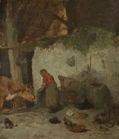 In the stable by Anton Mauve