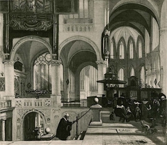 Interior of a Gothic Church by Emanuel de Witte