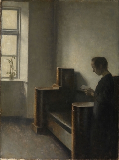Interior with the Artist's Wife by Vilhelm Hammershøi