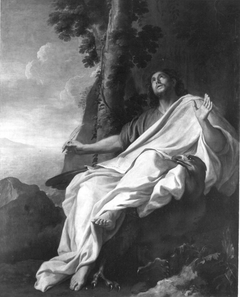 John at Patmos by Charles Le Brun