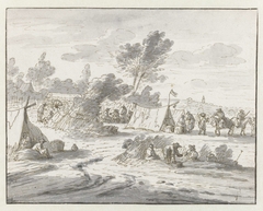 Kampement van het leger van Willem III bij Lembeek, 1675 by Josua de Grave