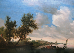 Kanallandschaft mit Schloss Nijenrode by Salomon van Ruysdael