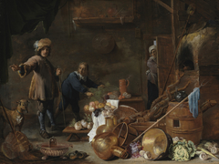 Kitchen Interior by David Teniers the Younger