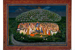 Krishna Lifting Mount Govardhan