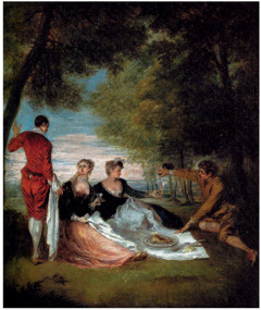 La Collation sur l'herbe by Jean-Antoine Watteau