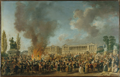 La fête de l'Unité, sur la place de la Révolution by Pierre-Antoine Demachy
