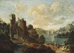 Landscape with a Castle and a River by Anonymous