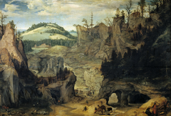 Landscape with Herdsmen by Cornelis van Dalem