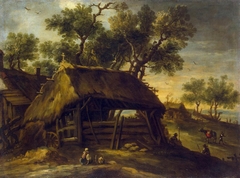 Landscape with Huts