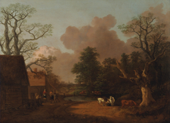 Landscape with Milkmaid by Thomas Gainsborough