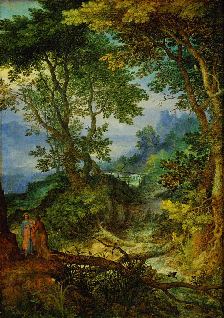 Landscape with the temptation of Christ