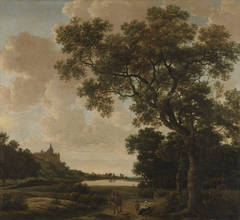 Landscape with Zwanenburcht in Cleeves (Swan Castle) by Joris van der Haagen