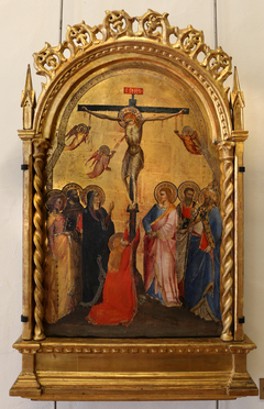 Le Calvaire avec cinq saints (Catherine, François, Marie-Madeleine, Barthélémy, saint Évêque) by Giovanni Bonsi