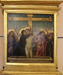 Le Christ de pitié soutenu par deux anges by Niccolò di Liberatore