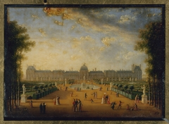 Le Palais des Tuileries, vu des jardins by Lebelle