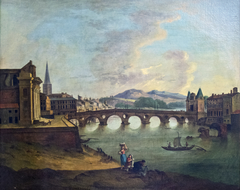 Le pont Neuf à Toulouse by Pierre Joseph Wallaert