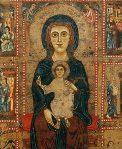Madonna and Child on the throne