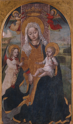 Madonna met kind en engelen by Niccolò Corso