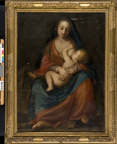 Madonna met kind by Giovanni Francesco Guerrieri