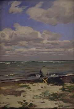 Man near sea by Eugen Dücker