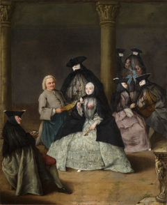 Masked Party in a Courtyard by Pietro Longhi