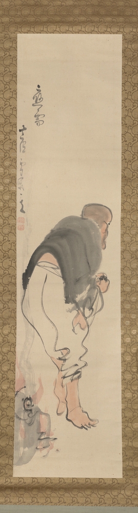 Monk Tanka Burning a Buddha Image (Tanka sho butsu 丹霞焼仏)