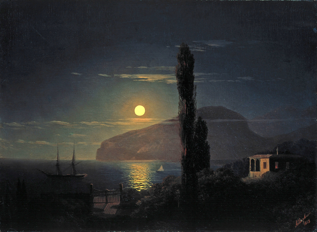 Moonlit Night In The Crimea Ivan Aivazovsky Artwork On Useum