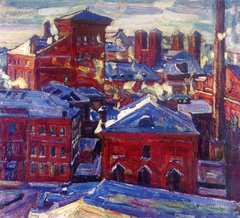 Moscow, View Toward the Factory by Abraham A Manievich