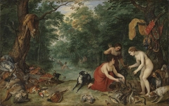 Nymphen beim Fischfang mit Hendrik van Balen by Jan Brueghel the Elder