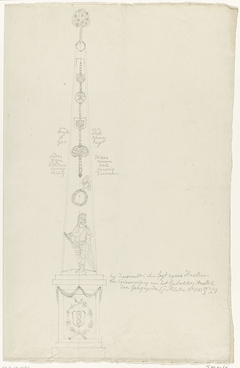 Ontwerp voor een monument bij het herstel van de oude constitutie te Amsterdam, 1787 by Unknown Artist