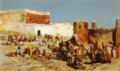Open Market, Morocco by Edwin Lord Weeks