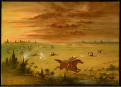 Ostrich Chase, Buenos Aires - Auca by George Catlin