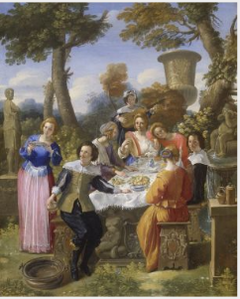 Party Feasting in a Garden by Giovanni Battista Passeri