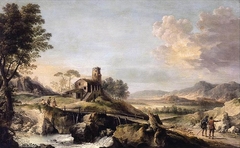 Pastoral Landscape with Figures by Jean-Baptiste Lallemand