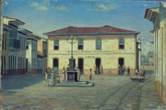 Páteo Interno da cadeia de Santos, 1854 by Benedito Calixto