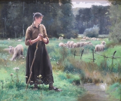 Peasant Girl with Sheep