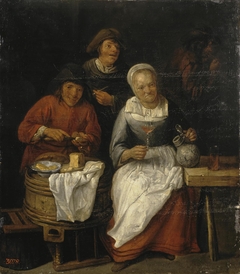 Peasants Taking a Meal by Gillis van Tilborch