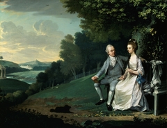 Portrait of a Couple, said to be Sir Francis and Lady Dashwood at Wycombe Park by Anonymous