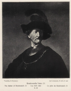 Portrait of a Man in a Gold Chain, said to be Rembrandt's father by Anonymous