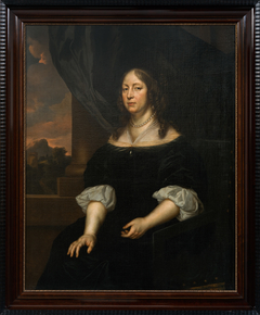 Portrait of a woman, probably Cecilia Elisabeth Tamminga (1652-1718) by Hendrick ten Oever