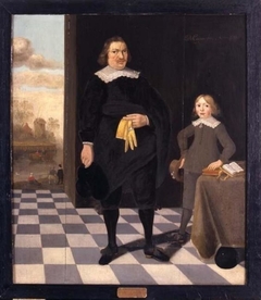 Portrait of an unknown man and a boy by Philippus van Campen