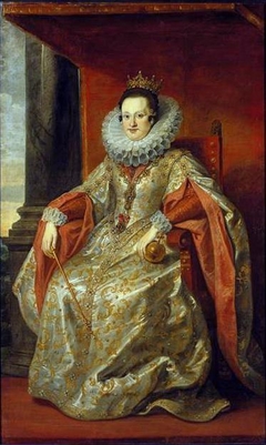 Portrait of Constance of Austria in coronation robes. by Pieter Soutman