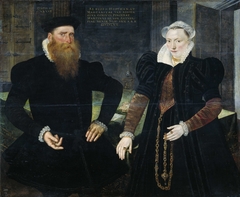 Portrait of Gillis Hooftman, Shipowner, and his Wife Margaretha van Nispen (Gilles van Eichelenberg, called Hoffman) by Maerten de Vos