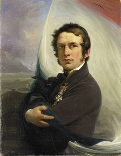 Portrait of Jacob Hobein, Rescued the Dutch Flag under Enemy Fire, 18 March 1831 by Jan Willem Pieneman