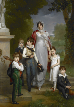 Portrait of Louise-Antoinette-Scholastique Guéhéneuc, Madame la Maréchale Lannes, Duchesse de Montebello, with her Children