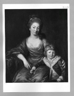 portrait of mother and child (countess Senfft von Pilsach and son) by Anton Graff
