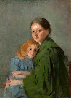 Portrait of Mother with a Little Girl by Olga Boznańska