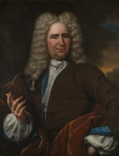 Portret van Adriaen Braets van Geervliet (1689-1747) by Mattheus Verheyden