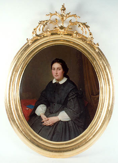Portret van mevrouw  A.M. van der Lande by Heinrich Johann Sinkel